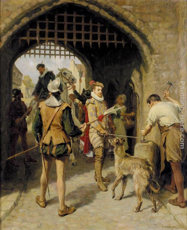 The City Gate painting - Ralph Hedley The City Gate art painting